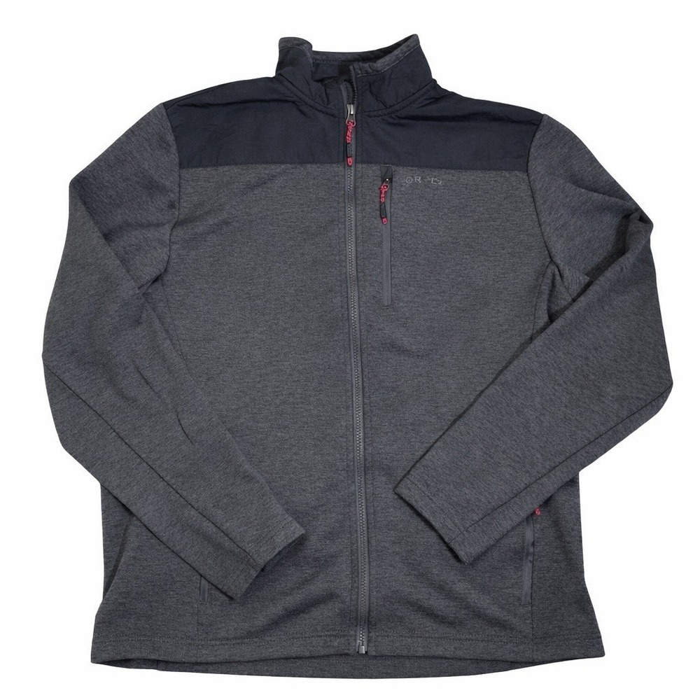 Orvis Classic Men's M Medium Full Zip Gray & Black Multi-Pocket Jacket